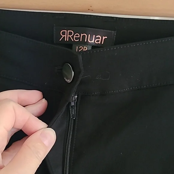 Renuar black casual pants. Size 12 P - Picture 2 of 11